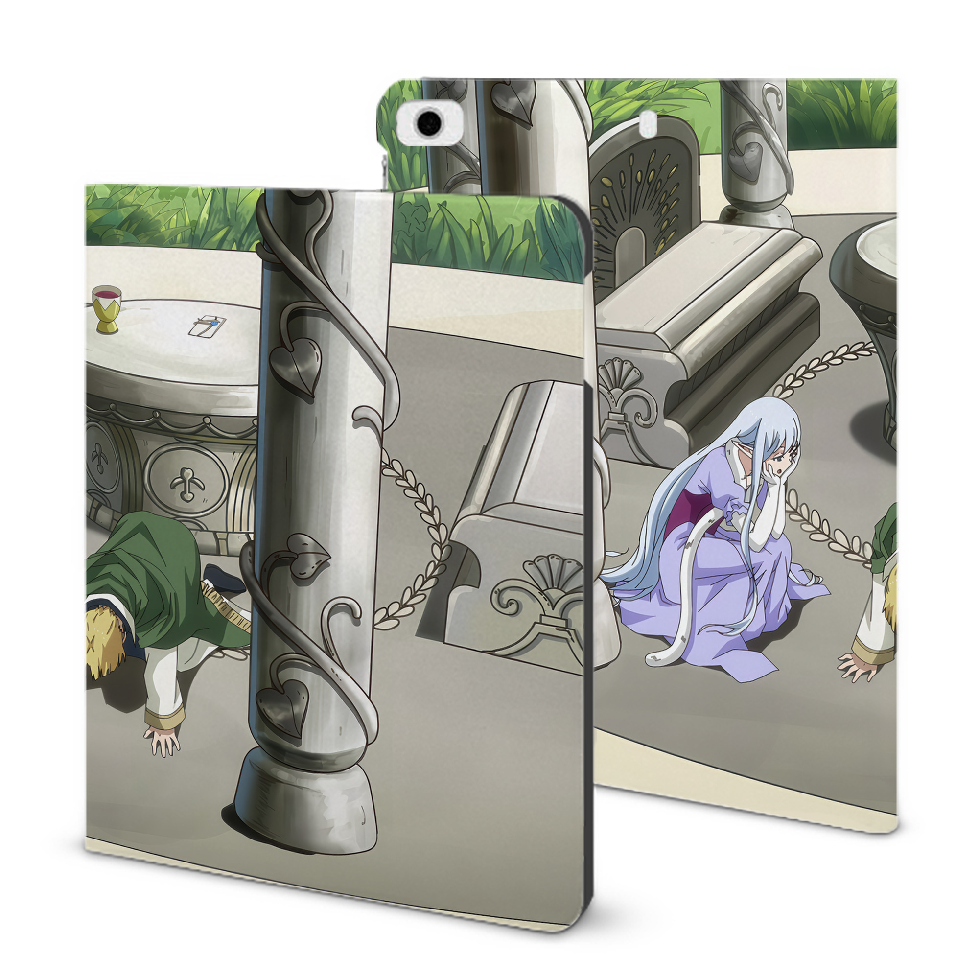 （画像用） 転スラ Regarding Reincarnated to Slime IPad ケース ブック型 PUレザー TPU 耐衝撃 軽量 薄型 ペン収納なし 全面保護 IPad 各モデル対応